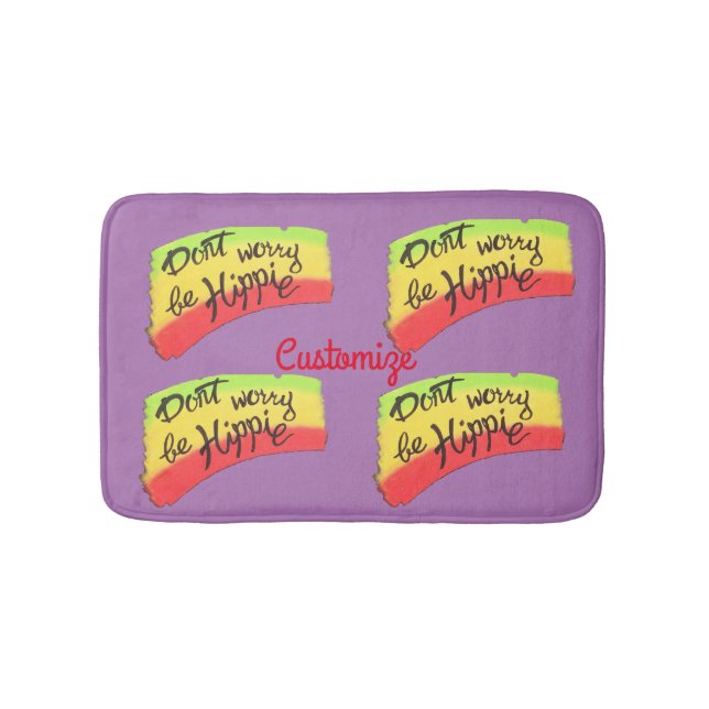 Don't Worry Be Hippie Thunder_Cove Bath Mat (Front)