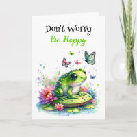 Don't Worry, Be Hoppy | Frog Pun Friendship