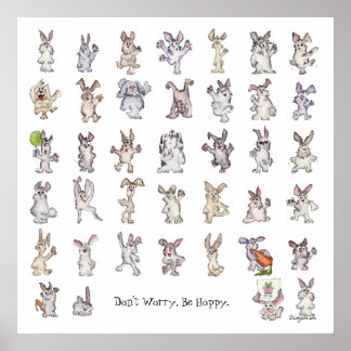 Don't Worry Be Hoppy Square Poster