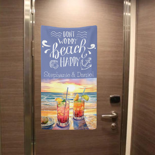 Don't Worry Beach Happy Cruise Door Banner
