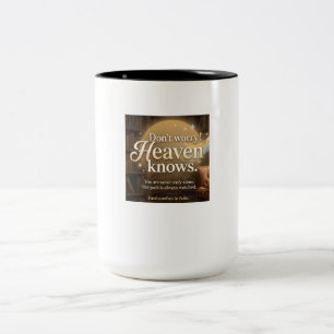 Don't worry! Heaven knows. Two-Tone Coffee Mug