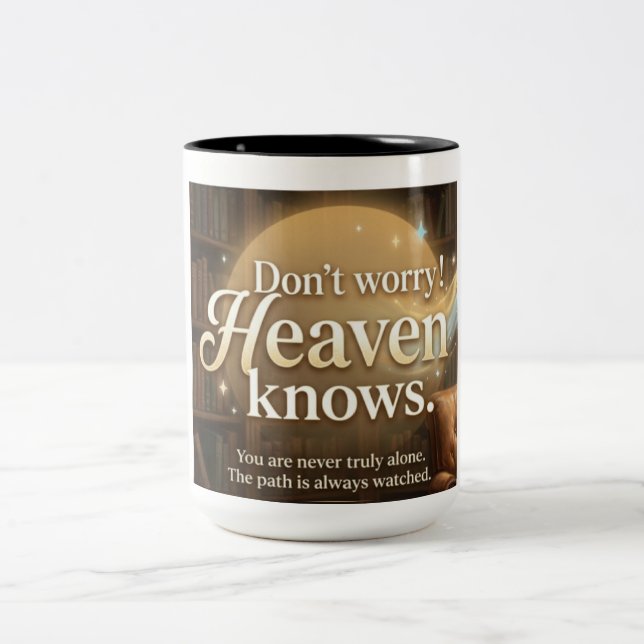 Don't Worry! Heaven Knows  Two-Tone Coffee Mug (Center)