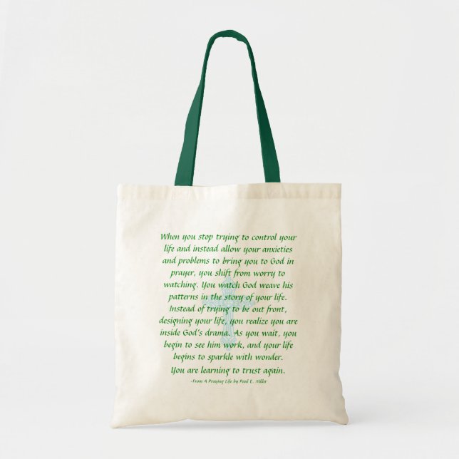 Don't Worry - Pray and Watch Tote Bag (Front)