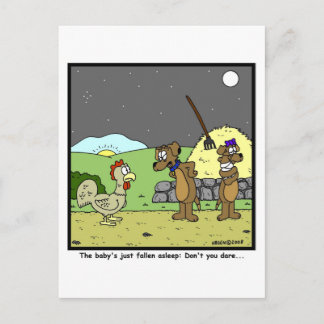 Don't you dare: Rooster Cartoon Postcard