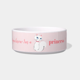 "Don't you know I'm a princess?" cat food dish