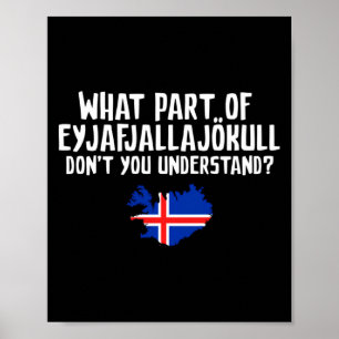 Dont You Understand Volcano Iceland  Poster
