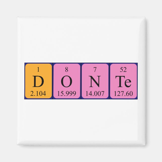 Donte periodic table name magnet (Front)