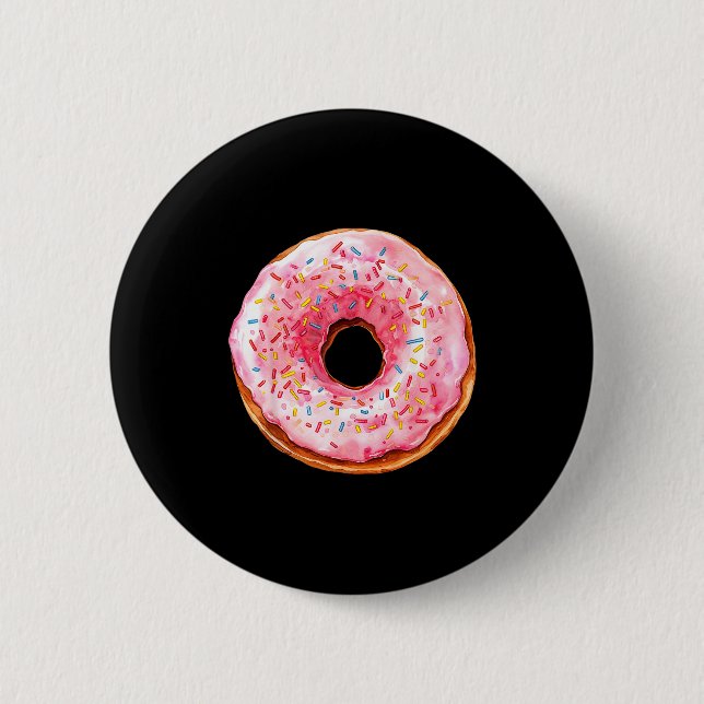 Donut Adult Kids Men Women Doughnut Costume  6 Cm Round Badge (Front)