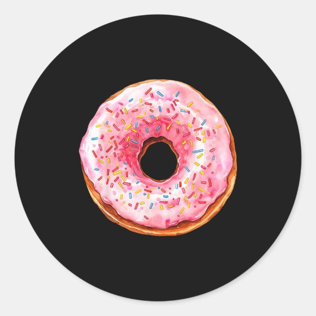 Donut Adult Kids Men Women Doughnut Costume  Classic Round Sticker (Front)