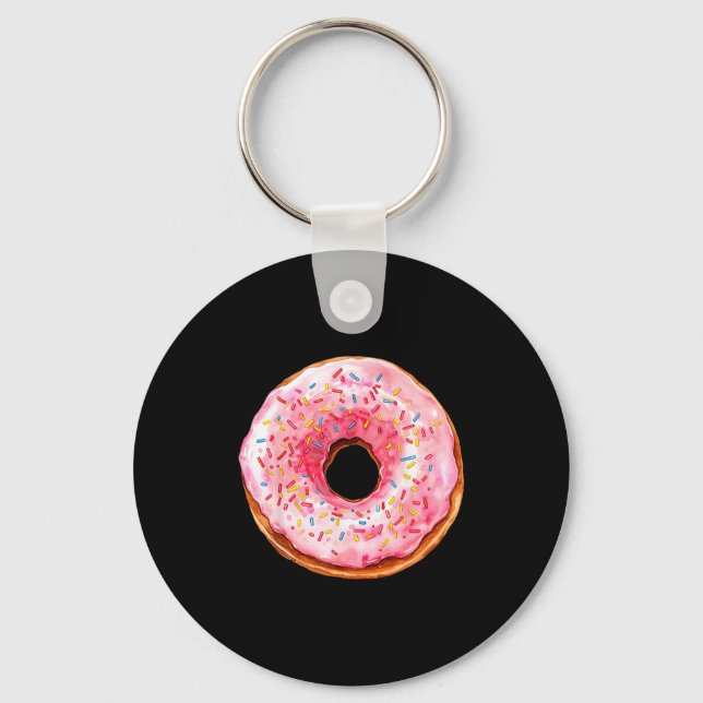 Donut Adult Kids Men Women Doughnut Costume  Key Ring (Front)