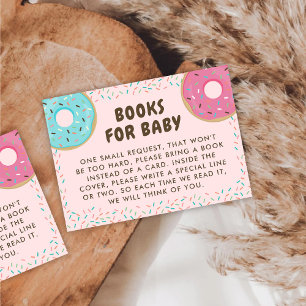 Donut Baby Shower Books for Baby Enclosure Cards