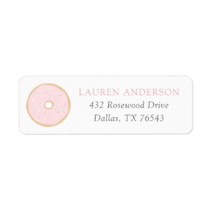 Donut Baby Sprinkle Return Address Label