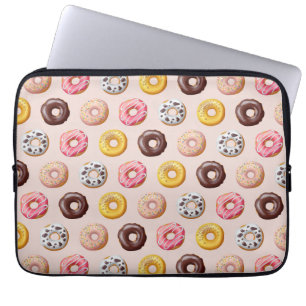 Donut Bakery Shop Pattern Laptop Sleeve