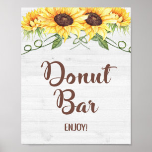 DONUT BAR Sunflower Shower or Party Sign