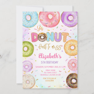 Donut Birthday Party Invitation