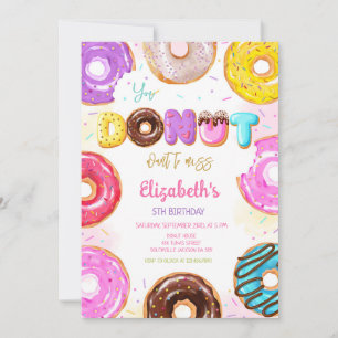Donut Birthday Party Invitation