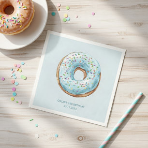 Donut Birthday Party Napkins   Sweet Donut Theme 
