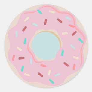 DONUT celebration THANK YOU stickers