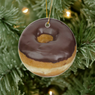 DONUT CHRISTMAS ORNAMENT CHOCOLATE