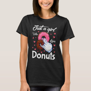 Donut Cute A Girl Love Doughnut Women Clothing 1 T-Shirt