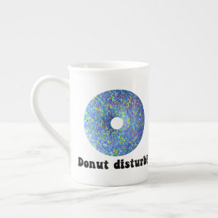 Donut disturb bone china mug