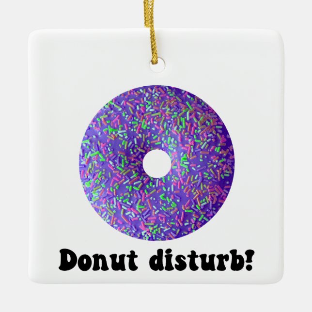 Donut disturb ceramic ornament (Front)
