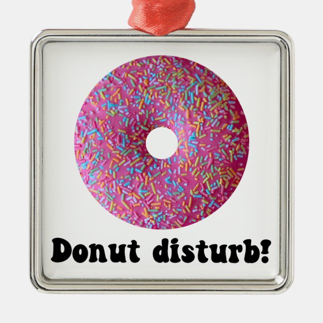 Donut disturb metal ornament (Front)