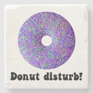 Donut disturb stone coaster