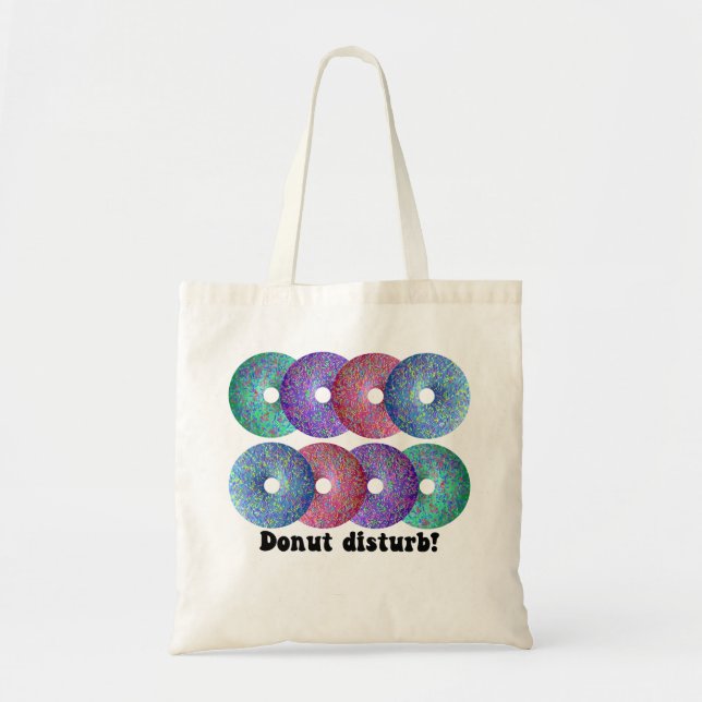 Donut disturb Tote Bag (Front)