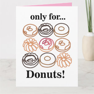 Donut Doughnut Sweet Funny Birthday  Card