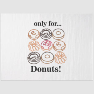 Donut Doughnut Sweet Funny Birthday Tissue Paper