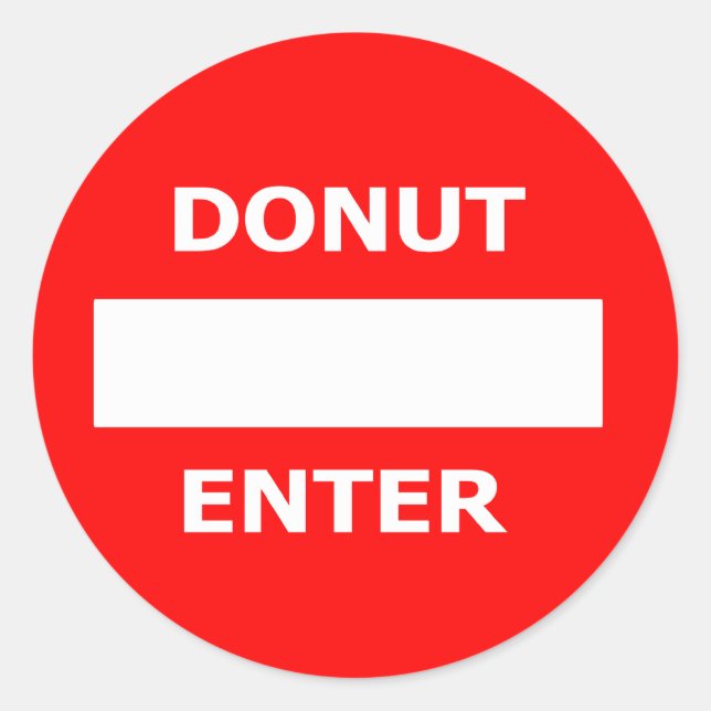 DONUT ENTER-sticker Classic Round Sticker (Front)