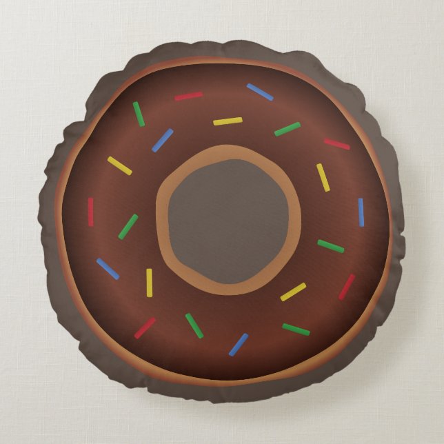 DONUT FUNNY ROUND PILLOW (Front)