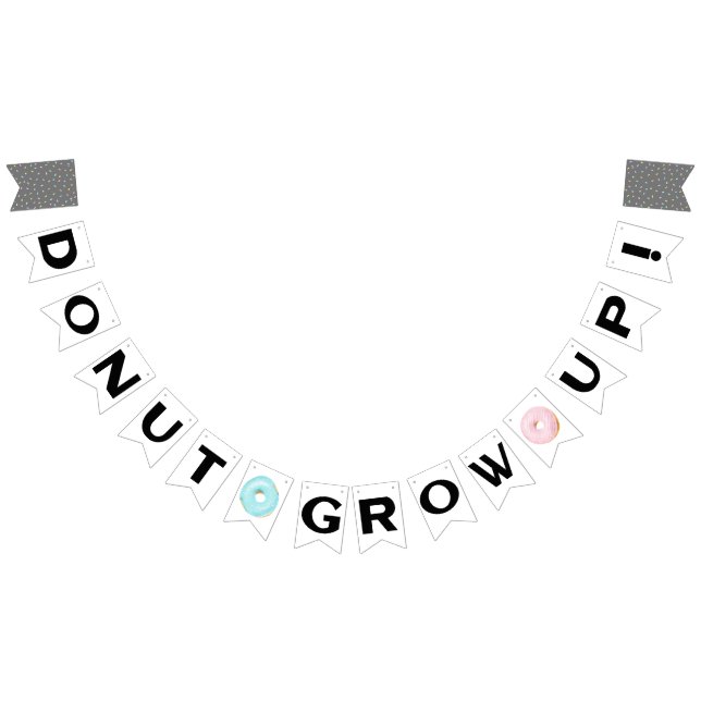 DONUT GROW UP Birthday Party Bunting (All)
