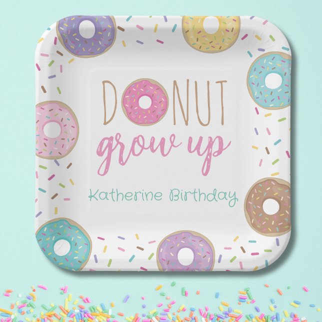 DONUT GROW UP  PAPER PLATE (Creator Uploaded)
