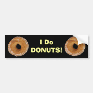 DONUT HUMOR BUMPER STICKER