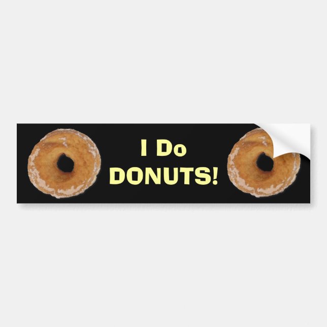 DONUT HUMOR BUMPER STICKER (Front)