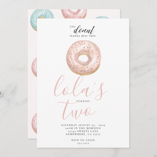 DONUT INVITE (Front/Back)