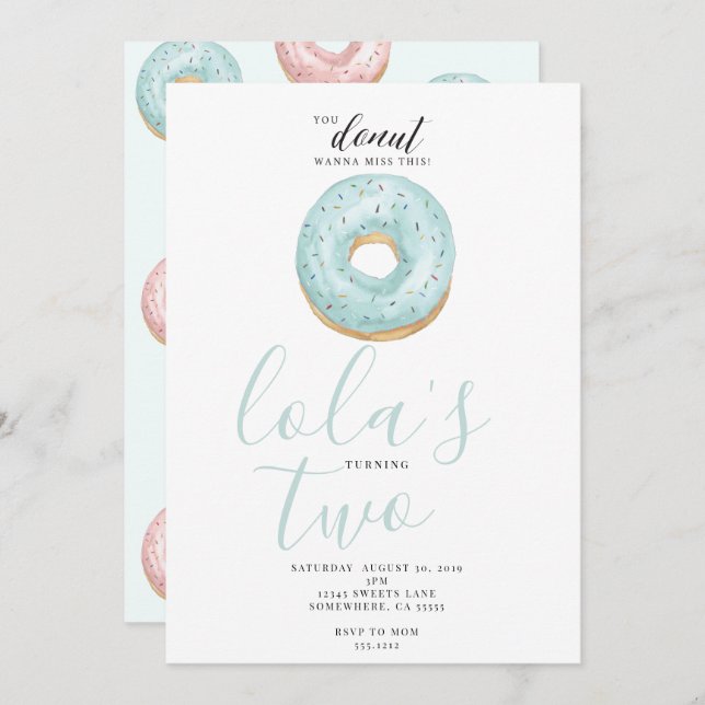 DONUT INVITE (Front/Back)