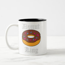 Donut King Mug, Fun Illustration, Breakfast