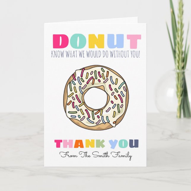 donut know what to do teacher gift CARD HOLDER (Front)