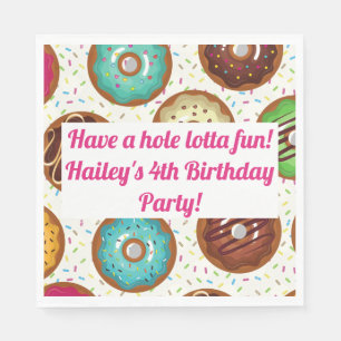 Donut Party Personalized Napkins