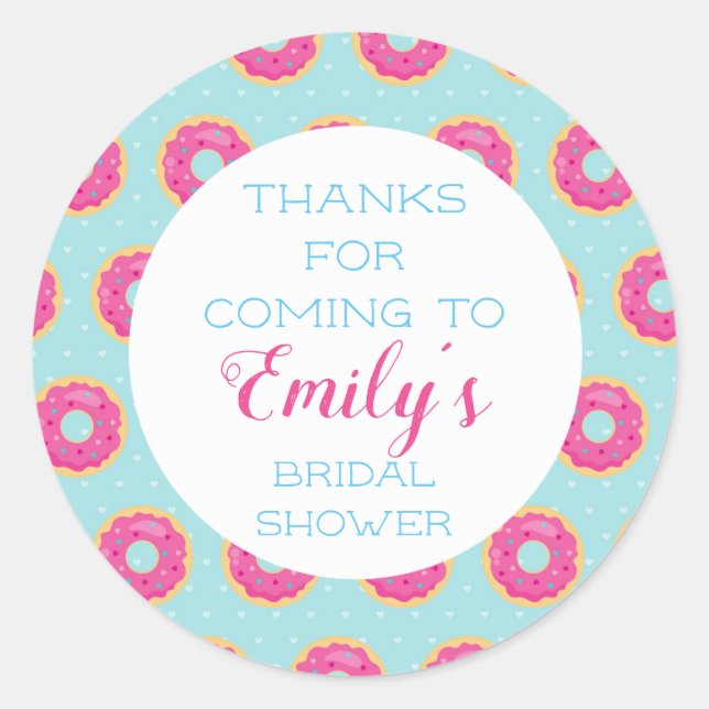 Donut Party Thank You Stickers (Front)