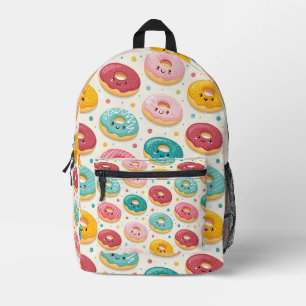 Donut Pattern Printed Backpack