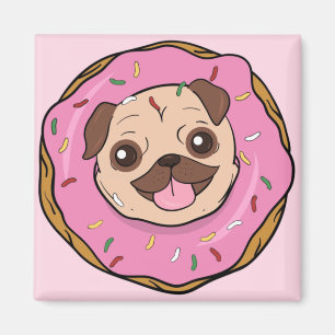 Donut Pug Magnet