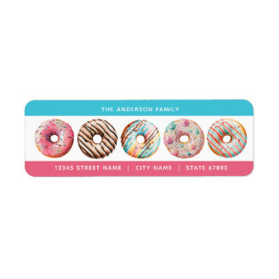 Donut Return Address Labels