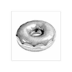 Donut rubber stamp