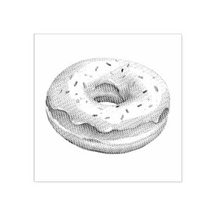 Donut rubber stamp
