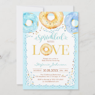 Donut Sprinkled with Love Baby Shower Invitation
