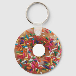 Donut Sprinkles Colorful Fun Pastry Key Ring